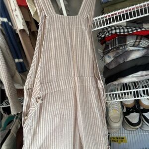 Striped Tan Jumpsuit